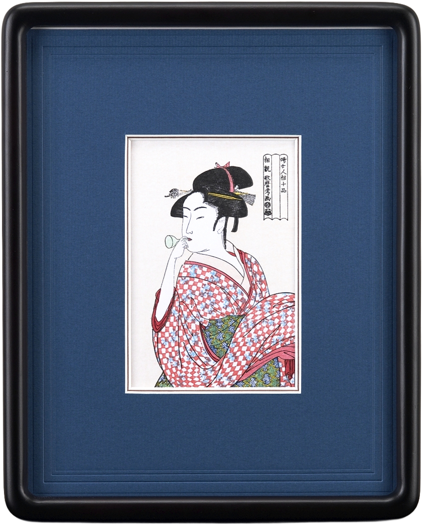 ポッピンを吹く女