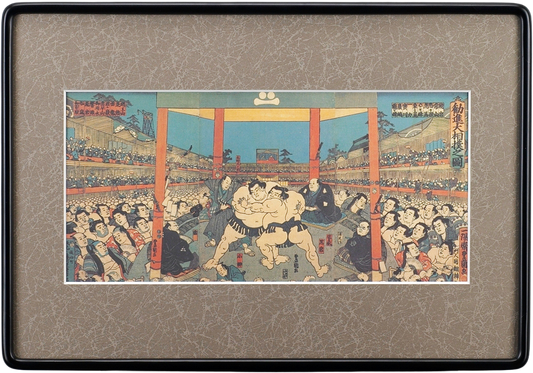 勧進大相撲之図