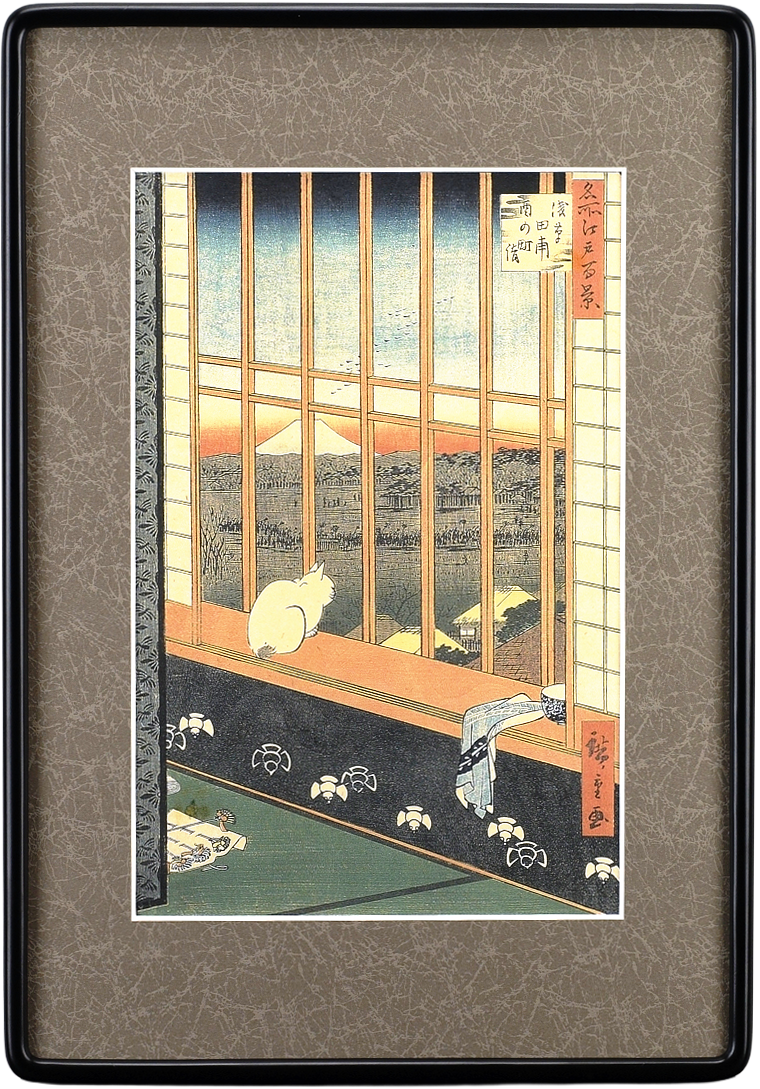 名所江戸百景「浅草田圃酉の町詣」