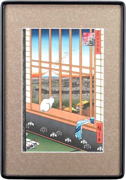 名所江戸百景「浅草田圃酉の町詣」