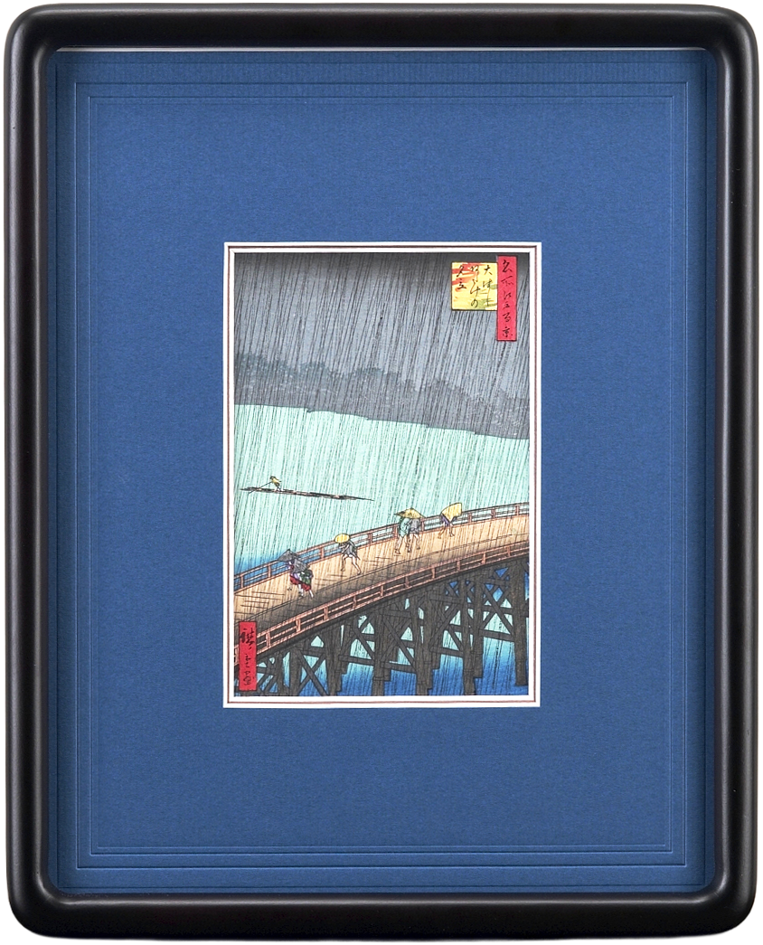 名所江戸百景「大はしあたけの夕立」