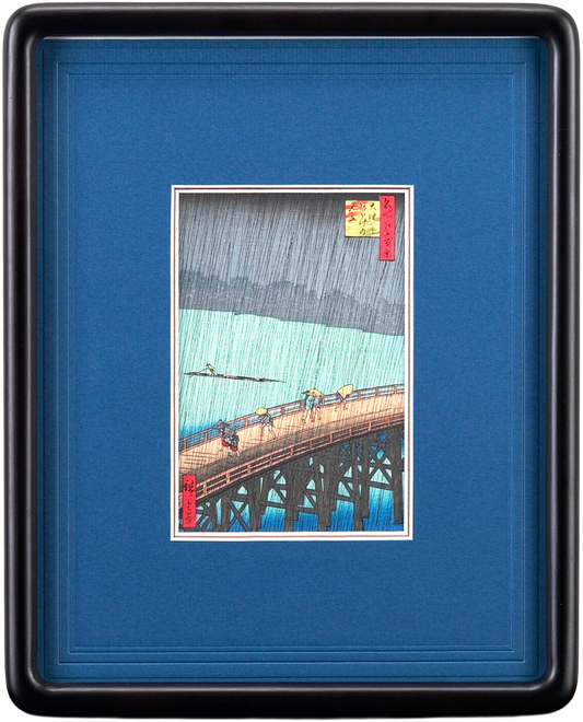 名所江戸百景「大はしあたけの夕立」